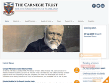 Tablet Screenshot of carnegie-trust.org